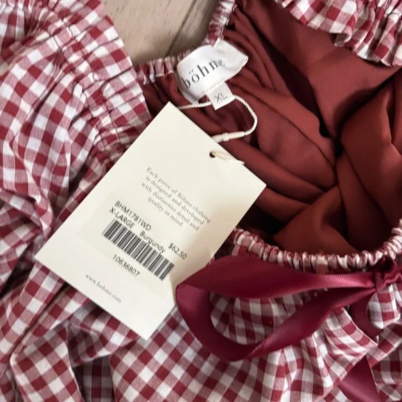 Bohme Red and White Gingham Mini Dress - Picture 4 of 6